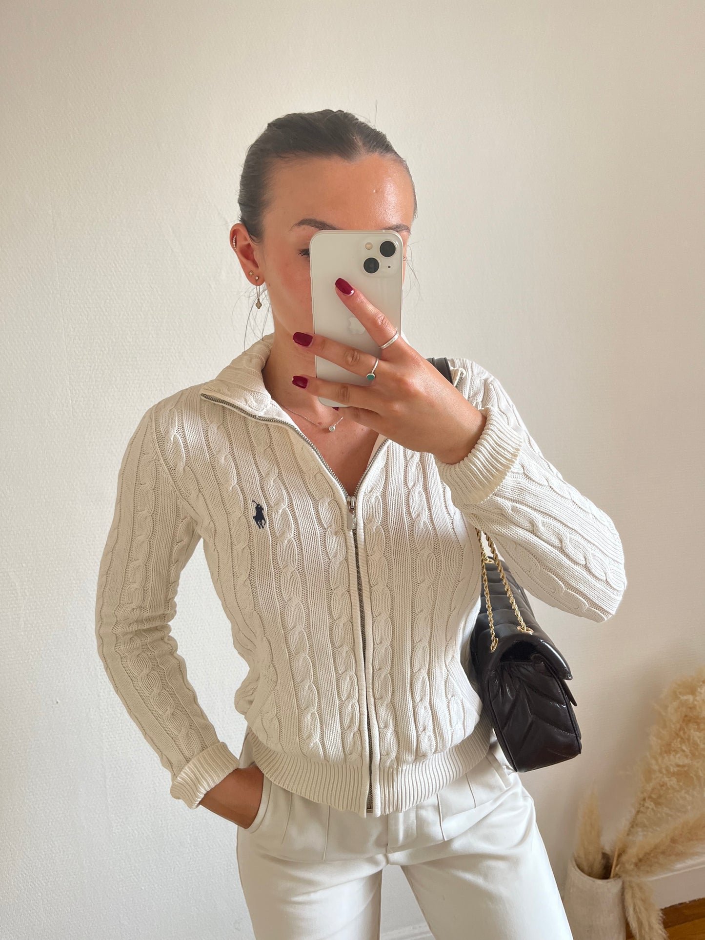 Veste torsadé blanche Ralph Lauren - S