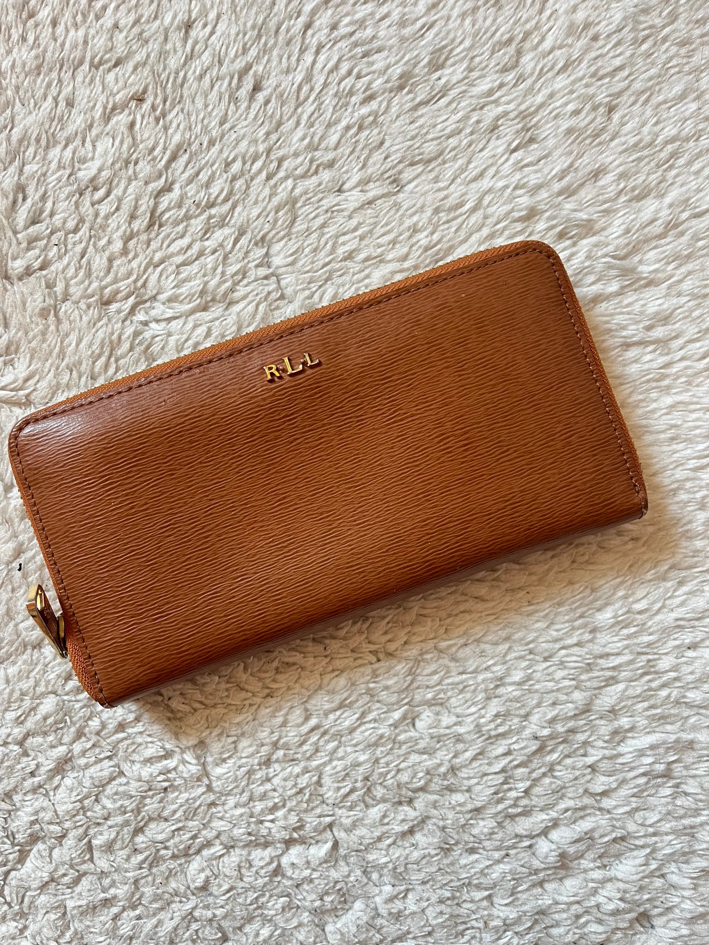 Porte-feuille en cuir marron Ralph Lauren