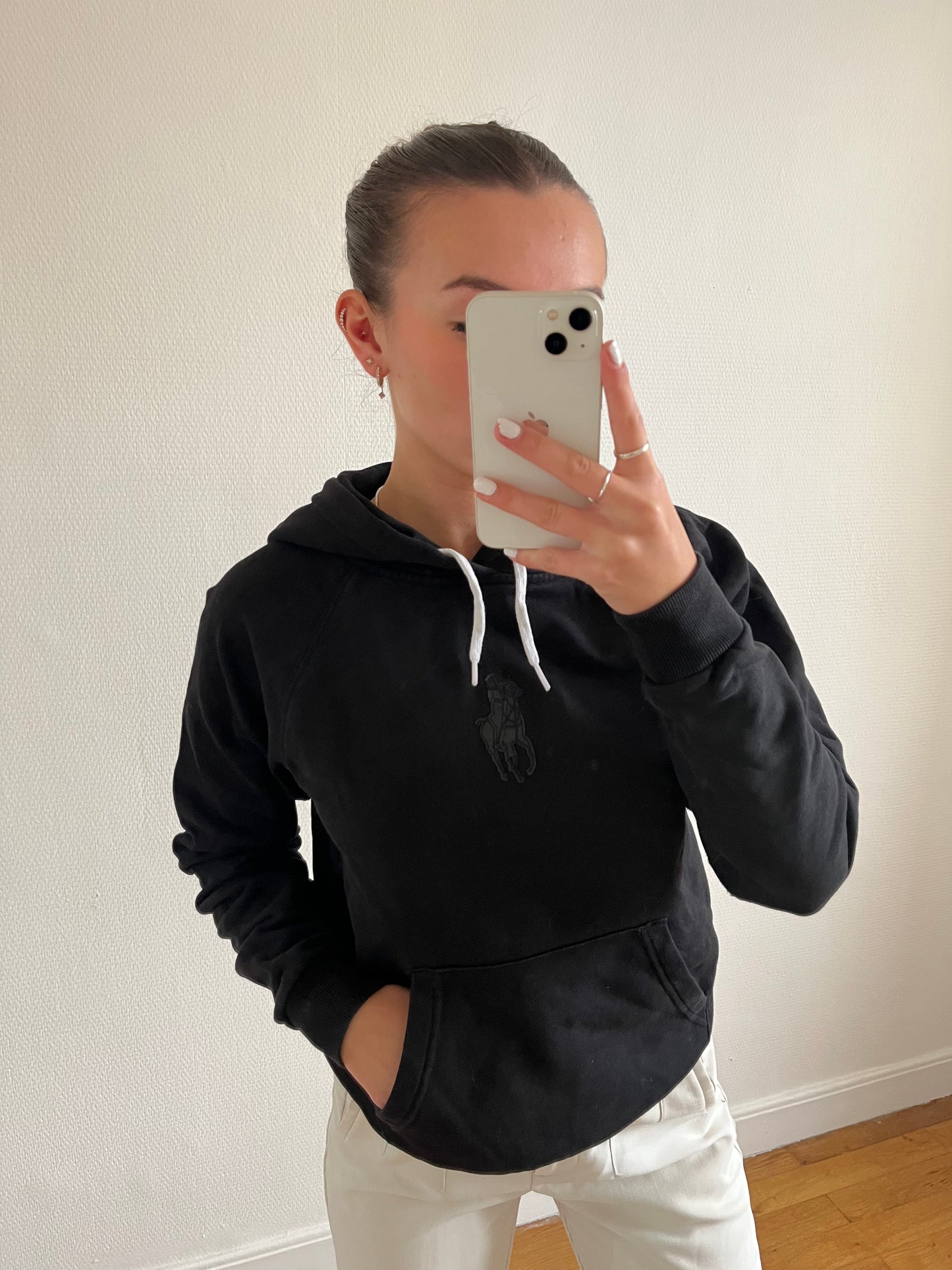 Sweat à capuche noir - S