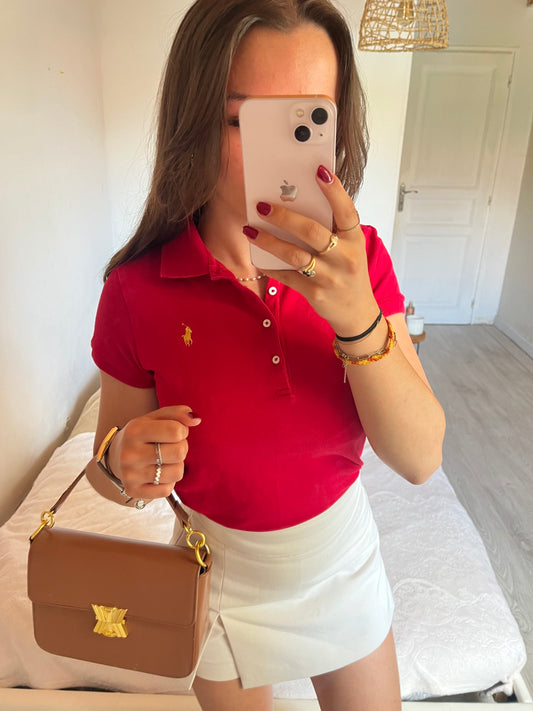 Polo manche courte rouge - XS