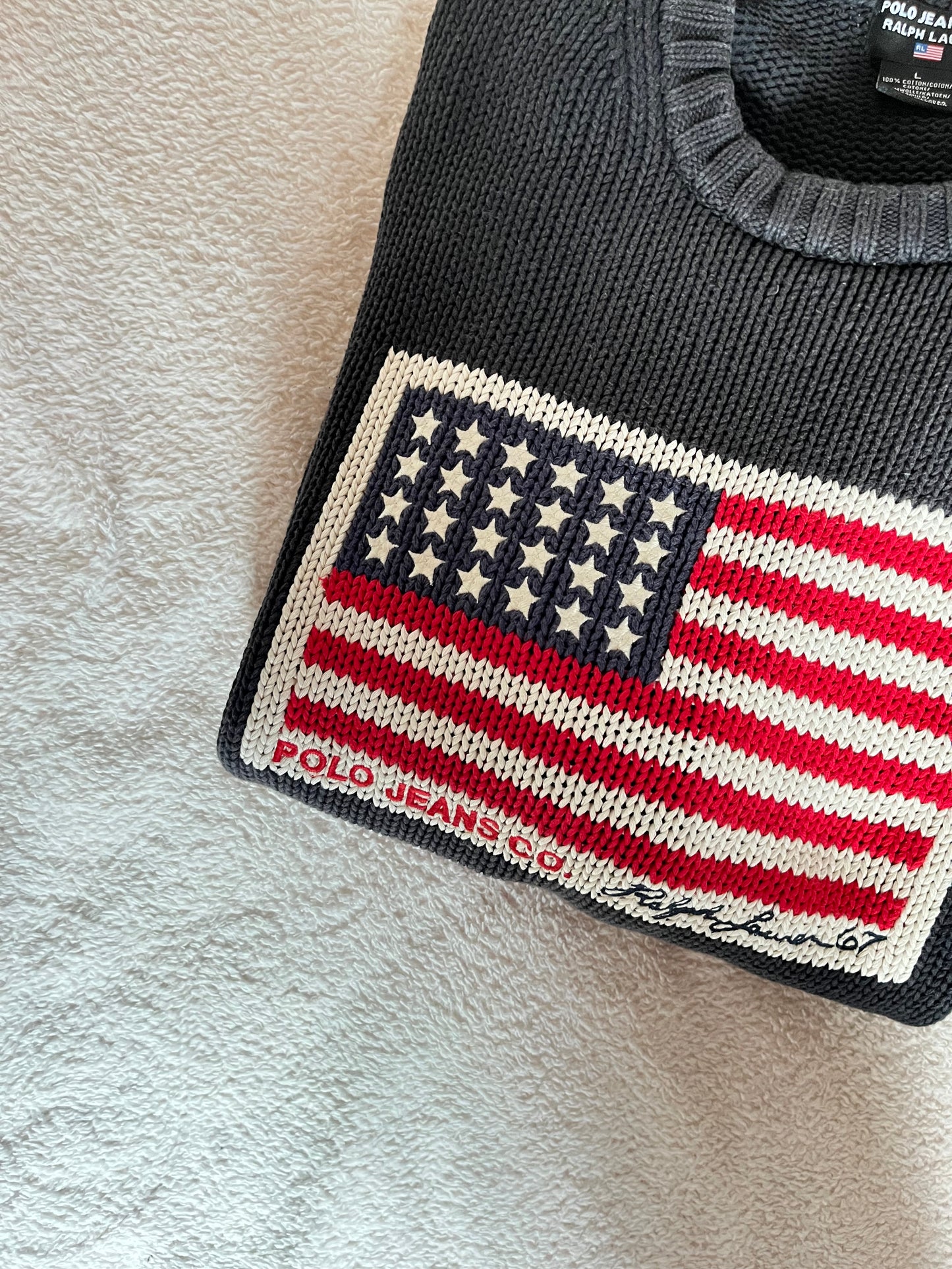 Pull American Flag oversized - L