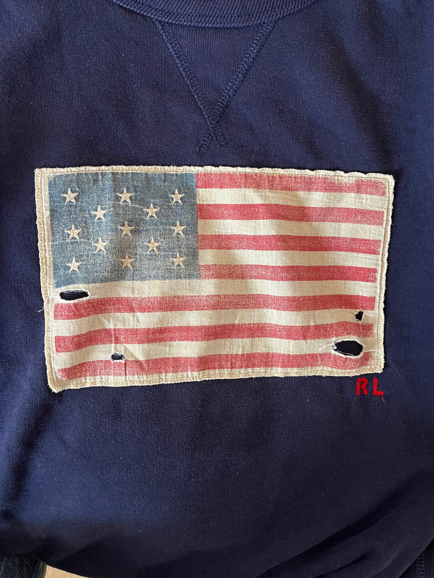 Pull vintage American Flag - L