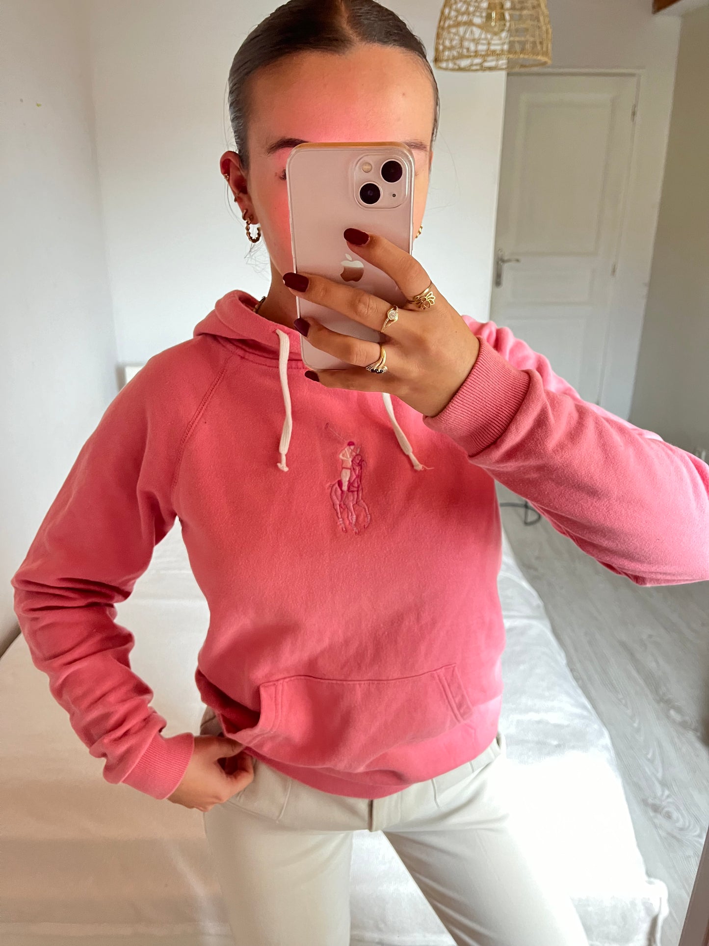 Sweat à capuche rose - XS