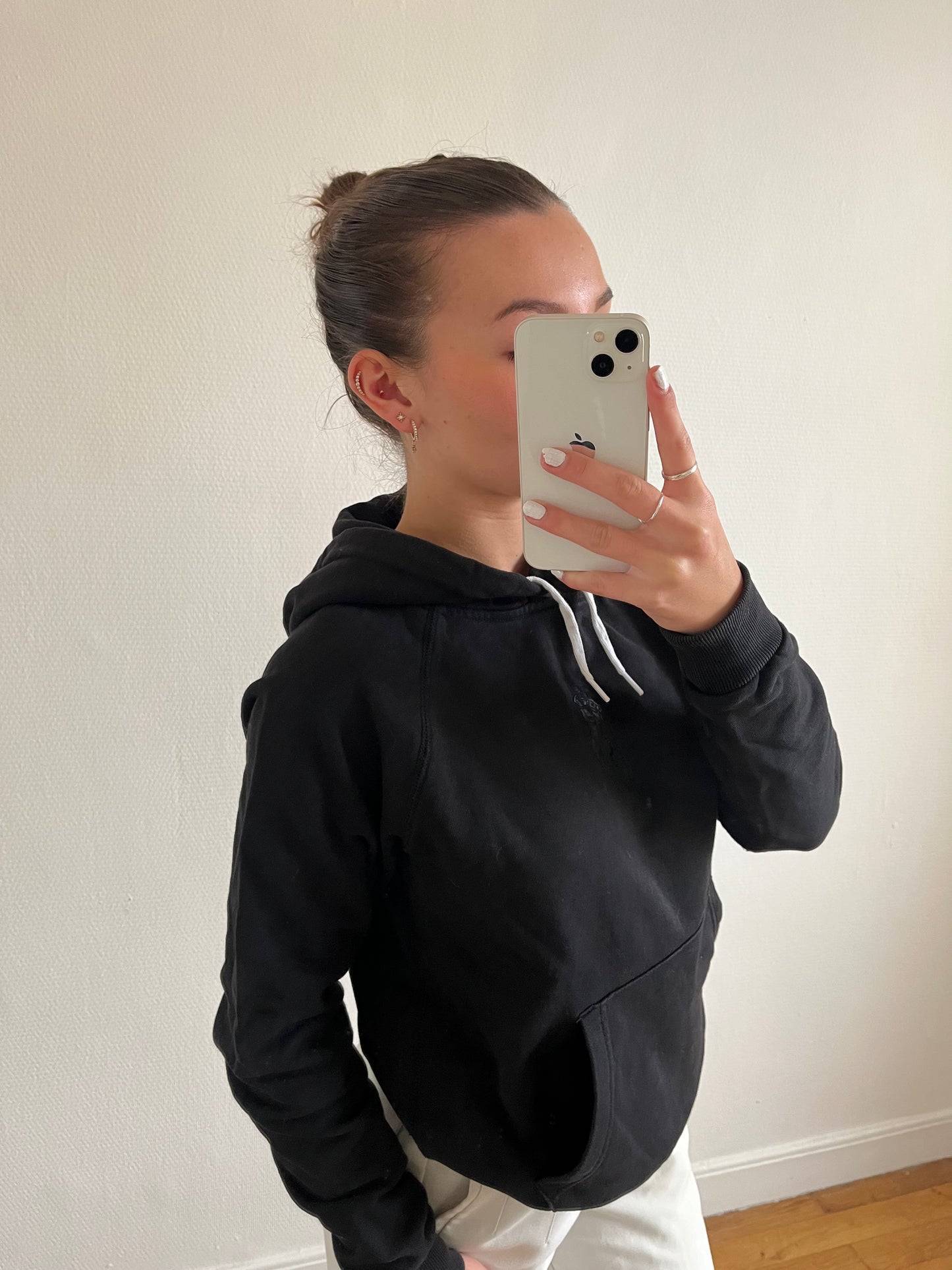 Sweat à capuche noir - S