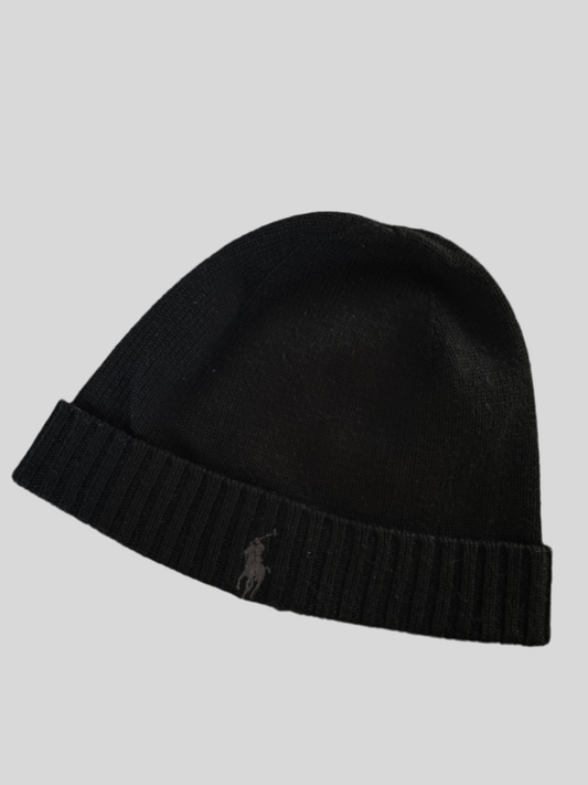 Bonnet en laine noir - Taille Unique