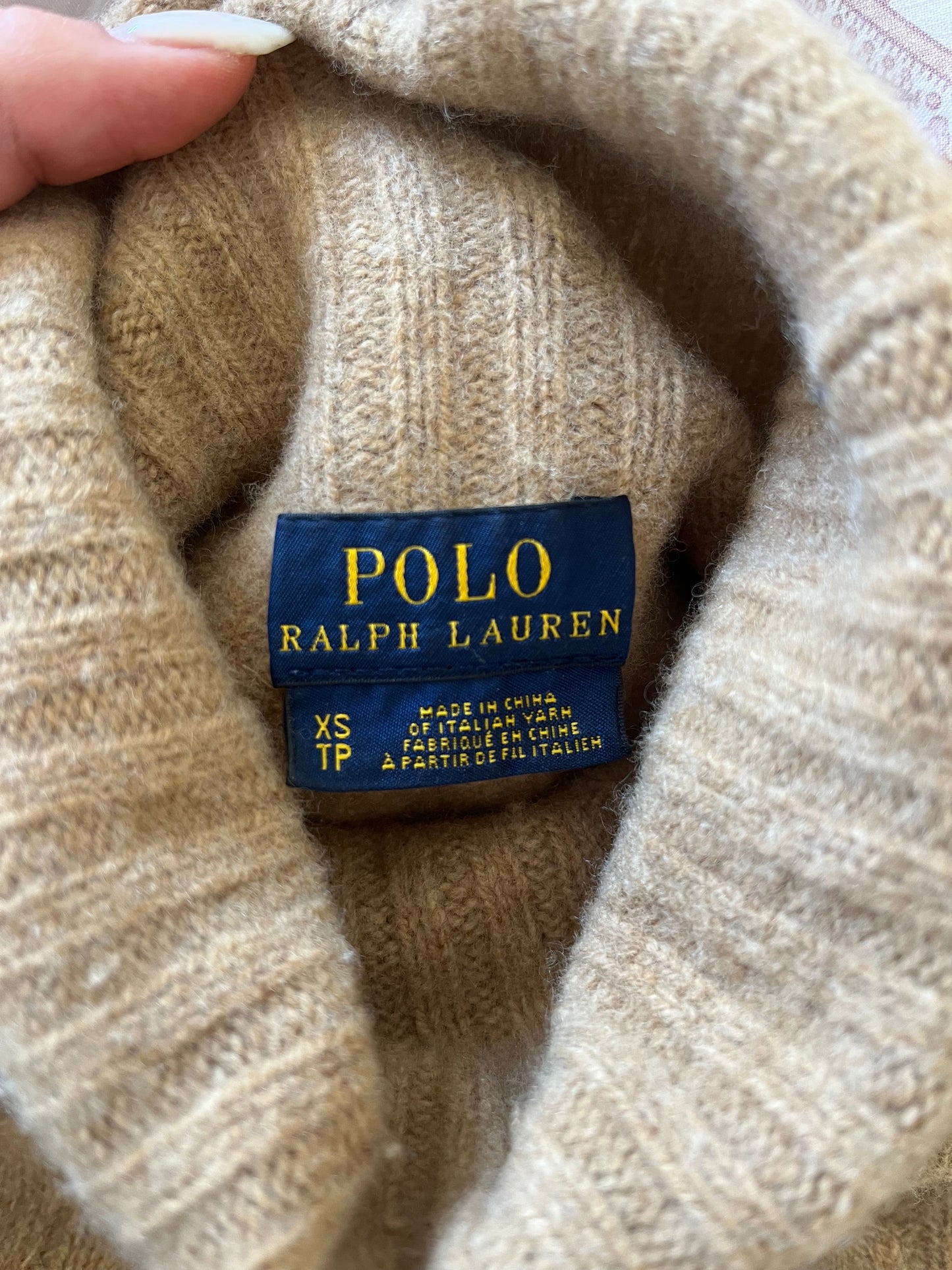 Pull torsadé beige Ralph Lauren - XS